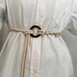 Retro Hemp Rope Minimalist Belt Womens Easiest for Match Waist Strap Ethnic Style with Dress Waist Decorative Rope Belt K-style