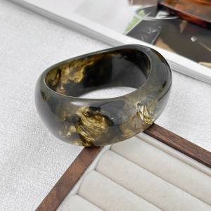 Ingemark | Ingemark Vintage Irregular Resin Acrylic Wide Bracelet Women New Fashion Geometric Stackable Chunky Bangle Bracelet Jewelry New