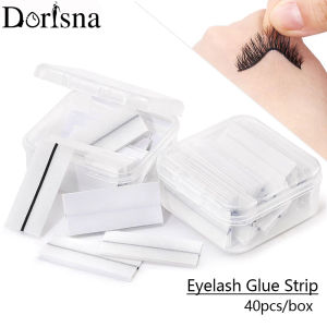 Dorisna 40Pcs/Box Reusable Self-Adhesive Glue-Free Eyelash Glue Strip False Eyelashes Makeup Tools No Glue eyelashes Hypoallergenic