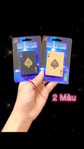 BẬT LỬA KHÈ HÌNH LÁ BÀI - CÓ ĐÈN SOI TIỀN GIẢ - (XÀI GAS )