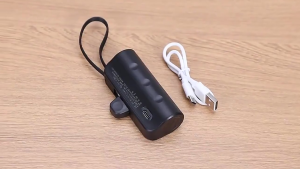 2-in-1 5000mAh Mini Power Bank | Built-in Type-C Lightning Cable Portable Fast Charger