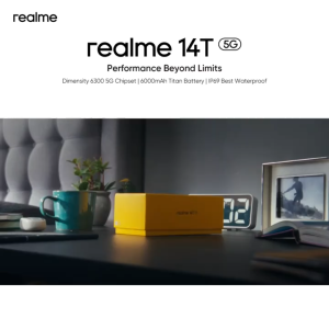 realme 14T 5G 8GB+10GB|128GB (Dimensity 6300 5G Chipset | 6000mAh Titan Battery | 45W Fast Charge | IP69 Best Waterproof)