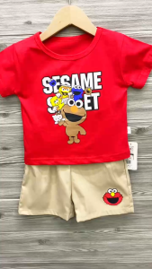 Cotton Terno for Kids Boy Casual Red cartoon Outfit 1-5yrs old E52