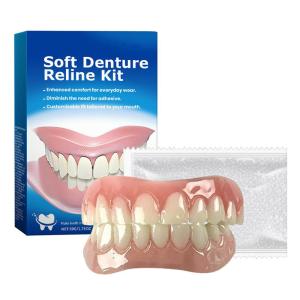 Denture Silicone Kit Soft Denture Liners Upper And Lower Teeth Set Easy To Use