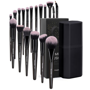MAANGE | MAANGE Makeup Brushes 18pcs Professional Natural Foundation Eyeshadow Concealer Blending Brush with Storage Box Kabuki Women Kit