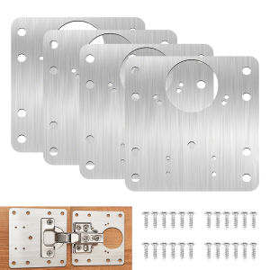 2/4 PCS Cabinet Hinge Repair Plate Set Damaged Wardrobe door Stainless Steel Fixing Brackets Board Kit for Kitchen Furniture