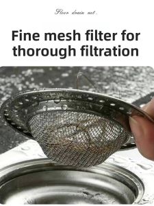 Stainless Steel Bathroom Drain Filter Square Toilet Water Outlet Hair Clogging Prevention Bath Room Accessories Drain Cover