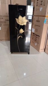 Kulkas 1 Pintu POLYTRON PRA 18 MNX Glass Door 180 Liter Ice Twist