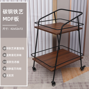 Vintage Style Mobile Sofa Side Table Restaurant Kitchen Cart Storage Rack Hotel Snack Small Cart Nordic Metal Furniture