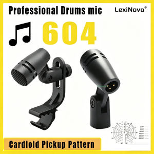 604 Drums Dynamic Microphone Metal Material Professional Wired Toms Snare Recording Mic For Percussion Instruments Performance