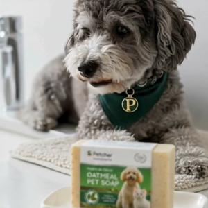 Petcher Pet Oatmeal Herbal Soap 135g Medicated Herbal Dog Soap Anti-Tick and Anti-Flea Soap for Dogs Cat Bar Soap Medicated Soap for Dogs and Cats Oatmeal Soap for Dogs Medicated Soap for Cats Dog Soap for Galis and Mange