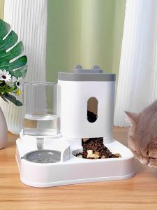 YTL ที่ให้อาหารสัตว์เลี้ยง สเตนเลส ที่ให้น้ำสัตว์เลี้ยง ที่ให้อาหาร-น้ำอัตโนมัติ เกรดพรีเมี่ยม 2IN1