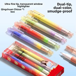 MPRINCE | Fine Double-Head Fluorescent Marker Overlap Coloring Toxic-Free