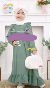 Gamis Anak Perempuan Desain Modern & Bahan CRincle Airflow