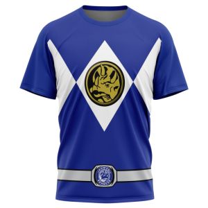 New Power Rangers Dinosaur Totem Nostalgic T-shirt for Sports and Fitness Loose Large Size Adult and Childrens Short Sleeves