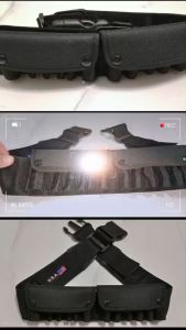 เข็มขัดผ้าใบยุทธวิธี เข็มขัดกระสุนลูกซอง ขนาด 12 ช่อง