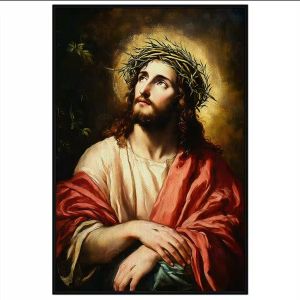 Tranh chân dung chúa giesu. Tranh treo tường dán tường sơn dầu canvas trang trí. CGI-1591