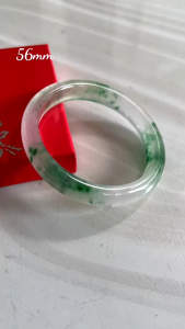 Vòng Tay Nữ Bản Hẹ Đá Mã Não DuLong Trắng Xanh Rong Biển 3 bên cân xứng Trong Bóng Đẹp Ni 56mm Cao 10mm Dầy 7mm Món quà tặng Nữ 53kg - 57kg đeo tay xinh rẻ đẹp ý nghĩa có 550k ạ