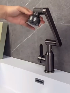 ก๊อกน้ำ ก๊อกน้ำอ่างล้างจานในครัวเรือน ห้องน้ำห้องครัวอ่างน้ำร้อนและน้ำเย็นก๊อกน้ำอ่างล้างจานสากลหมุนสองหลุมมัลติฟังก์ช