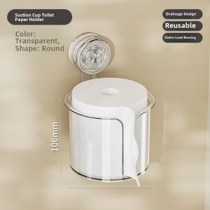 Baojia Wanger Wall-Mounted Toilet Paper Holder Nordic Style Bathroom Storage Rack Hand Towel Bracket No-Drilling Required