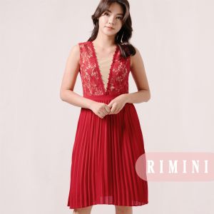 RIMINI - Dress Remaja Gaun Pesta Putungan Plisket xs-xl - Lana Dress - 82332