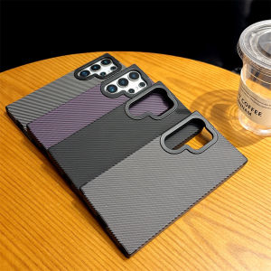 เคสโทรศัพท์คาร์บอนไฟเบอร์สำหรับ Samsung Galaxy S25Ultra S25 + S24 S24Ultra + S23Ultra S22Ultra การออกแบบ MagSafe ออกแบบมาเพื่อป้องกันการลื่น