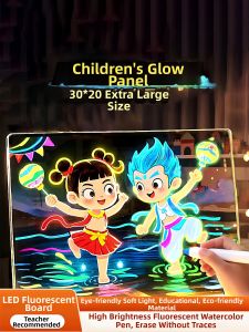 WEIBAI | Light-up Drawing Board DIY Handwriting Board Acrylic Crystal Fluorescent Board for Girls