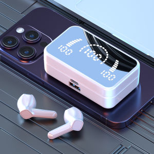 V12 9D 5.3 TWS หูฟังไร้สายสเตอริโอ พร้อมไมโครโฟนชาร์จกรณีกีฬาหูฟังกันน้ำชุดหูฟังสำหรับโทรศัพท์มือถือ