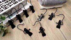 Multifunctional Stainless Steel Hanger Clip With Hook Closet Space Saving Storage Anti-slip Clip