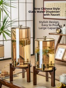 CRISTALGLASS | Faucet Design Glass Water Dispenser For Cold Infusion And Juice