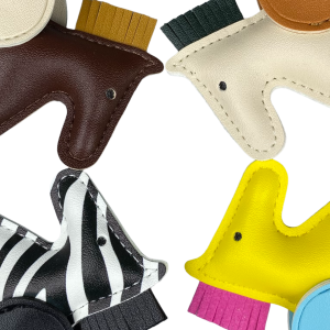 Adorable 28-Color Winged Pony Keychain PU Leather Bag Charm with Tassel Tail Stuffed Macaron-Colored Horse Bag Charm