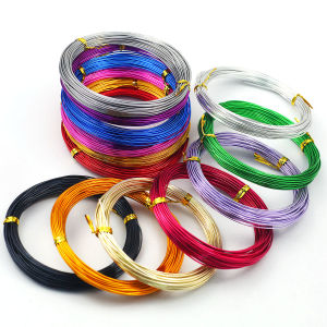 ลวดอะลูมิเนียมหลากสีสำหรับทำเครื่องประดับ สร้อยข้อมือ สร้อยคอ งานแฮนด์เมด DIY สายคล้องโทรศัพท์ อุปกรณ์เสริม ขนาด 1 มม.