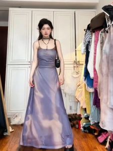 plus Size Tie Dye Halter Dress Womens Slimming Beachwear Summer New Style Long Skirt Two Piece Set Fashionable Student Uniform