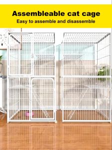 Excellent quality Cat Cage Extra Large Free Space Cat Villa Cat House Cat Breeding Villa Household Cat Nest Pet House Large Pet Cage