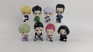 Bandai | HXH Anime Chrollo Lucilfer Figure Feitan Pōtoo Shalnark Action Figure Hisoka Figurine model Collectible cute Q edition doll Gift