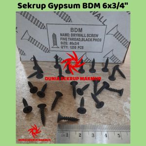 (100 pcs) Sekrup Gypsum 6x3/4" / Skrup Gipsum 2CM