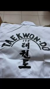 Ready Stock ITF Taekwondo uniforms for children and adults with striped fabric training uniforms