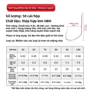 CHUANZE | Móc Cá Cạnh Tranh Răng Sói Dây Mảnh