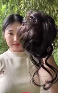 Fake Curl High Ponytail Wig Hair Curly Hair Tail Long Fake Hair Extension Increase Volume Claw Clip Rambut Palsu高马尾卷假卷发