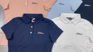 Áo Thun Thể Thao Cổ Trụ Titleist Vải Thun Kim Thoáng Mồ Hôi Co Giãn Tốt Chơi Pickleball Tennis Cầu Lông Golf - ATL08