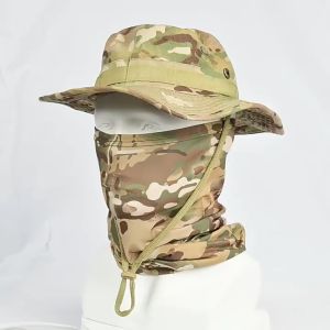 Camouflage Tactical Cap Outdoor Camping Mountaineering UV Protection Sun Visor Fisherman Cap Hiking Hunting Hats