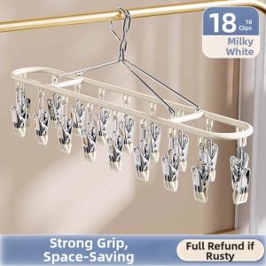 youqin | Stainless Steel Multi-clip Invisible Socks Drying Rack
