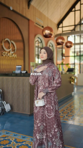 Ghiina Fashion - Avera Dress - Gamis Kondangan Motif Elegan Terbaru