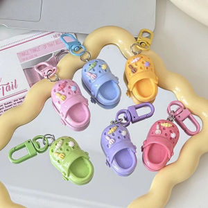 1PCS Cute Slipper Mini Shoes Keychain Pendant Keyring for Girls Backpack Charm Headphone Case Accessory Creative Gifts