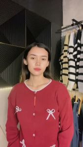 Lolita Cardigan Pita Wanita Rajut Lokal - All Size - Knitwear