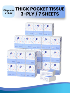 ManHua Pocket Tissue / 3-Ply Soft Strong Absorbent Virgin Wood Pulp Travel Size Pack for Daily Use/Manhua