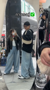 HUEGAH Wide Denim Light Blue (S-11XL) กางเกงยีนส์ขากระบอกกว้าง สียีนส์อ่อน ไซส์ใหญ่