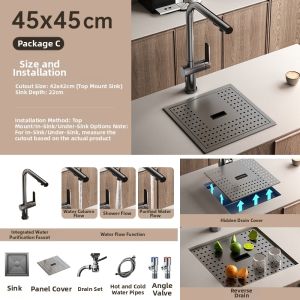 MOSHE | With Cover Vegetable Sink