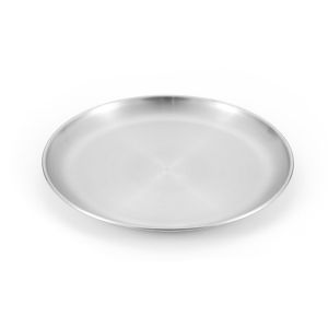 Outdoor Hiking Stainless Steel Plates Heavy Duty Dinnerware for Camping and BBQ