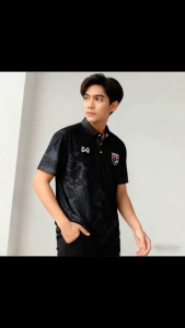เสื้อโปโลสีดำ เสื้อดำ ฤดูร้อนลำลองแบรนด์เสื้อโปโลทีมชาติเสื้อโปโลระบายอากาศแห้งเร็วบางเสื้อโปโลคู่ เสื้อคอปกสีดำ